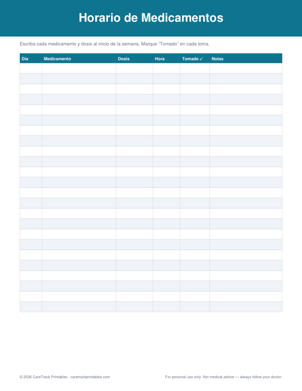 Horario de Medicamentos